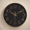 53fcebb60e8c9a57a436d892acdd9eb0.webp 20 cm Plastic Noiseless Hanging Clock Digital Dial Metal Frame Glass Mirror Wall clock for living room Study Wall Clock