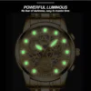 Men Waterproof Luminous Hollow Non mechanical Luxury Stainless Steel Original Watch Jam Tangan Rantai Lelaki