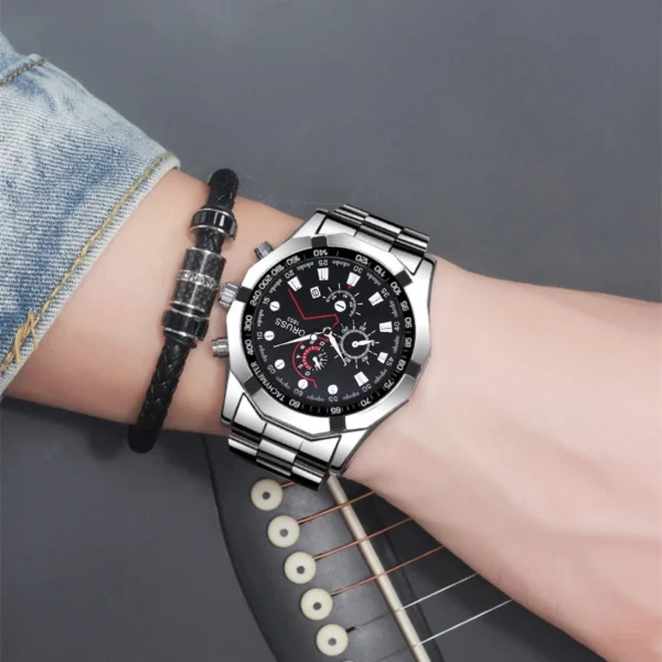 Men s Auto Waterproof Luminous Quartz Watch Jam Tangan Lelaki