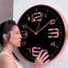 30 cm wall clock in rose gold living room home clock modern simple clock wall Nordic style creative 30 cm silent no decoration