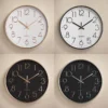 d2e989f44e31235e21dc3e9f259300a7.webp 20 cm Plastic Noiseless Hanging Clock Digital Dial Metal Frame Glass Mirror Wall clock for living room Study Wall Clock