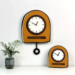 Creative wall clock home retro desktop clock modern simple swing clock living room silent jam dinding
