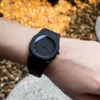 Men Casual Waterproof  Quartz Watch Plastic Strap Black Large Dial Sports Watch for Men Birthday Gift