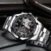 Men Luminous Sport Quartz Stainless Steel Watch Non Automatic Men Casual Business Watch Boyfriend Gift Jam Tangan Rantai Lelaki