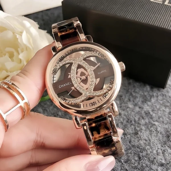 Women Hollow out Quartz Watch Classic Fashion Ladies Stainless Steel Ceramic Strap Watches