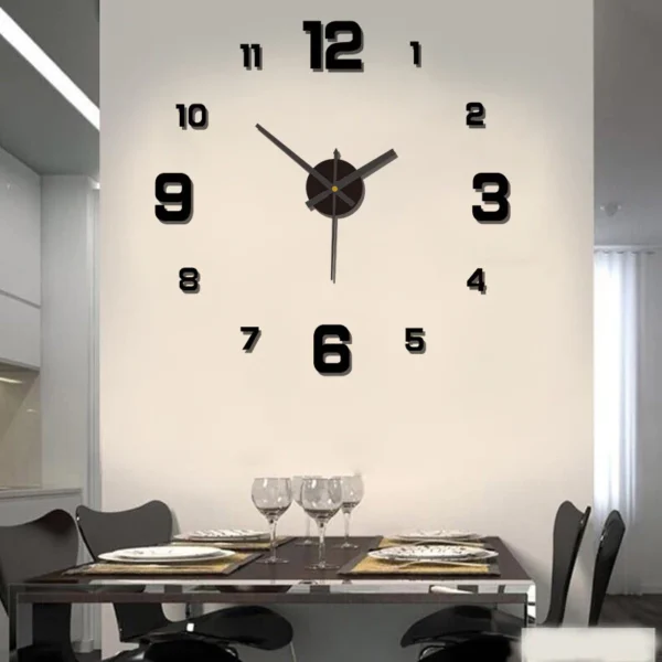 Creative digital luminous clock personalized home DIY wall clock no punching decorative wall sticker clock acrylic wall clock