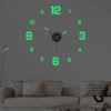 Creative digital luminous clock personalized home DIY wall clock no punching decorative wall sticker clock acrylic wall clock