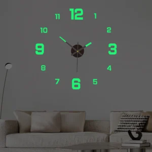 Creative digital luminous clock personalized home DIY wall clock no punching decorative wall sticker clock acrylic wall clock