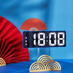 Guochaofeng electronic clock Modern simple and fashionable alarm clock Student bedside clock Large screen font Dual purpose clock JX