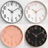 Household clock Living room wall clock Bedroom silent wall clock Modern simple round quartz clock 30 cm 30CM