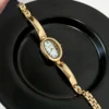 Women Baignoire Retro Waterproof Watch Stainless Steel Small Dial Bracelet Watch Birthday Gift