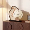 Medieval creative desk clock desktop clock pendulum desktop 2025  Chinese high end living room clock small ornament