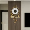 Clock wall clock living room 2025  creative atmosphere home wall clock Internet celebrity modern simple quartz clock lamp