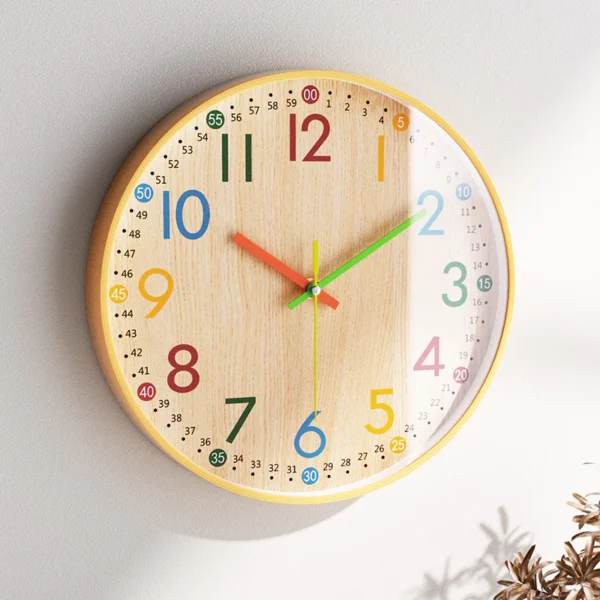 sg-11134201-824ia-mdydoilsb0n71c.webp Bamboo pattern bedroom living room children s clock 30 cm