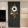 Clock wall clock living room 2025  creative atmosphere home wall clock Internet celebrity modern simple quartz clock lamp