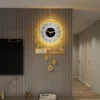 Clock wall clock living room 2025  creative atmosphere home wall clock Internet celebrity modern simple quartz clock lamp