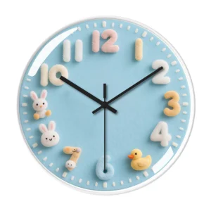 Creative cartoon wall clock  living room cream style household children s light luxury simple wall mounted clock wall mounted high end clock