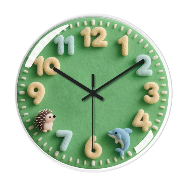 Creative cartoon wall clock  living room cream style household children s light luxury simple wall mounted clock wall mounted high end clock