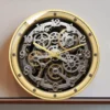 sg-11134201-825zt-mjvfghi99h517b.webp 25 cm European retro clock mechanical wall clock living room home fashion gear high end light luxury clock wall decorative painting